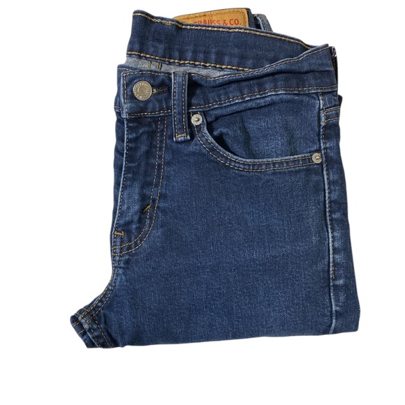 Vintage Levi 511 high waisted dark blue wash skinny jeans 511s - Picture 3 of 7